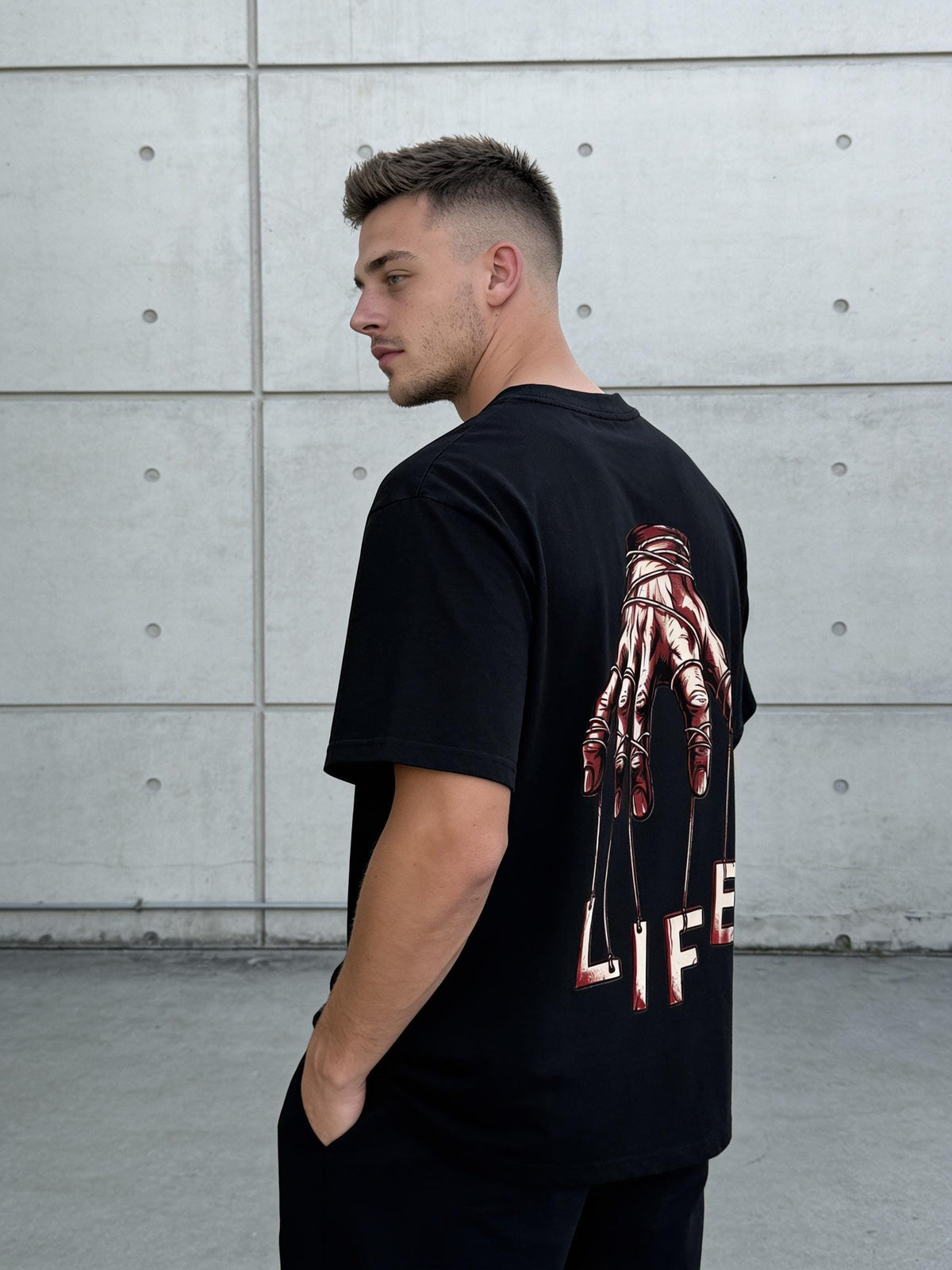 LODE LIFE Back Print Tee — Black