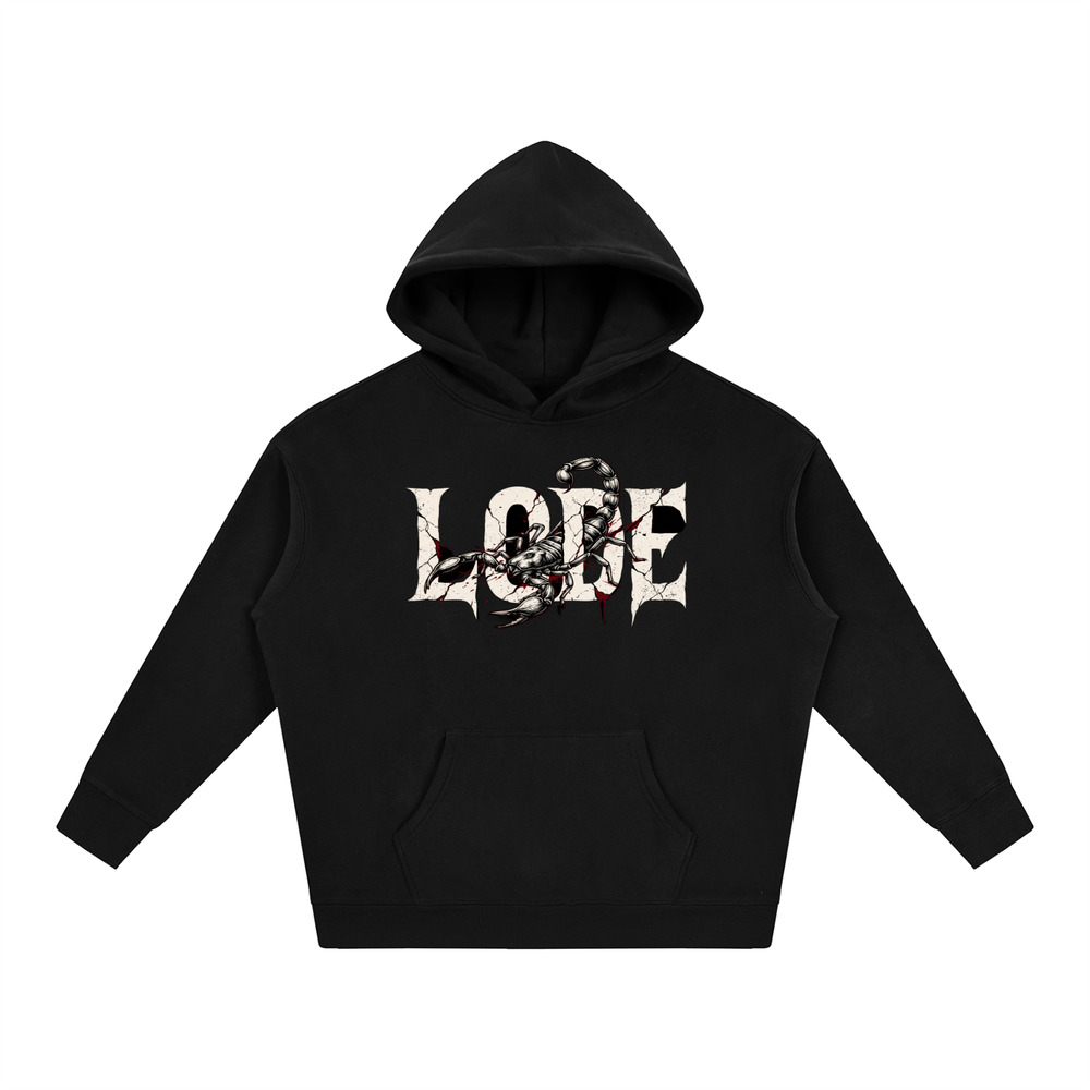 Black Oversized Fleece Hoodie No. 01 | Premium 350 GSM Streetwear