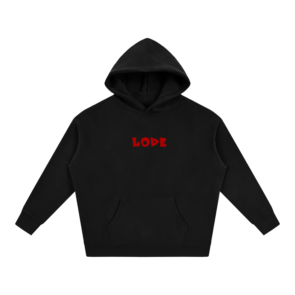 Black Oversized Fleece Hoodie No. 02 | Premium 350 GSM Streetwear