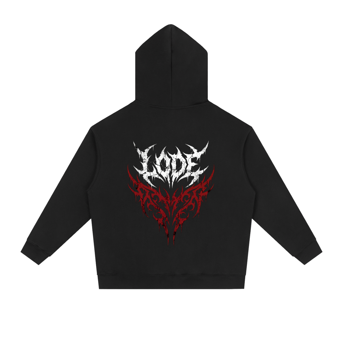 Black Heavyweight Drop-Shoulder Hoodie No. 02 | Premium 380 GSM Streetwear