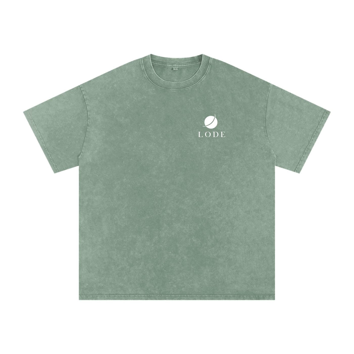 Black Cat Back Print Tee — Bean Green