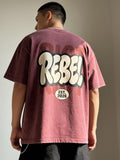 RAGE Drip Oversized Tee — Washed Burgundy