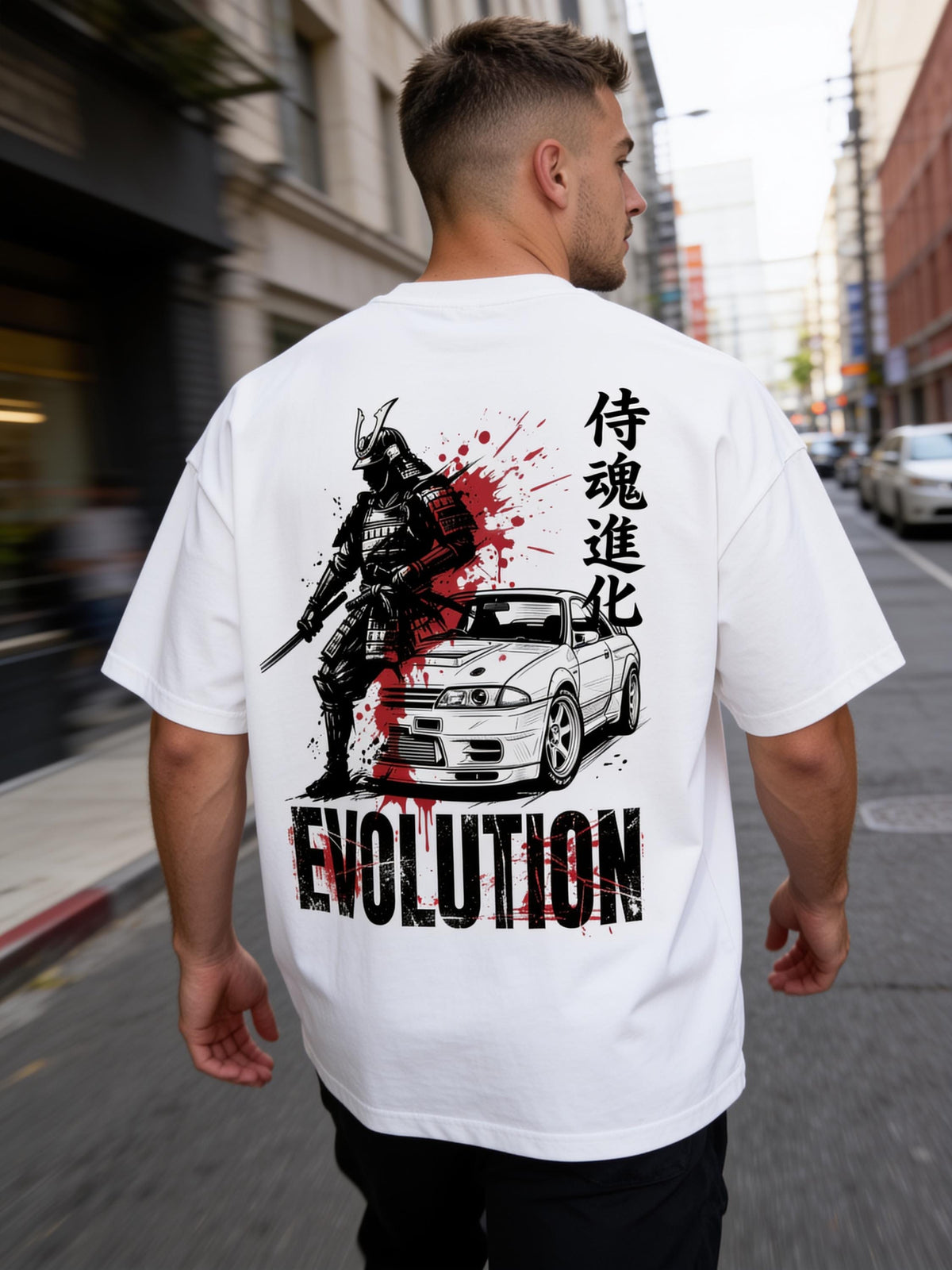 Enzyme Washed Oversized Tee — White