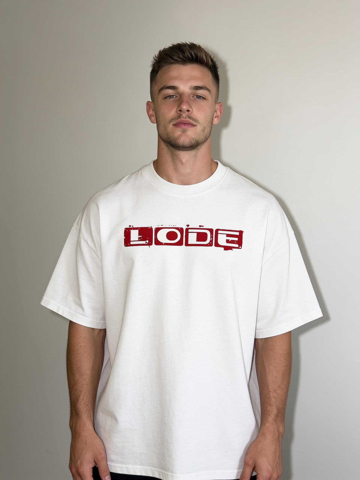 Enzyme Washed Oversized Tee — White